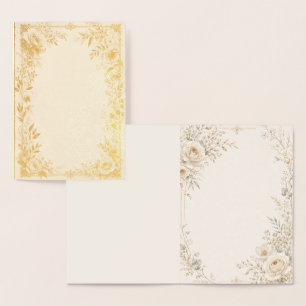 Wedding Stationery with Refined Neutral Details Foil Card