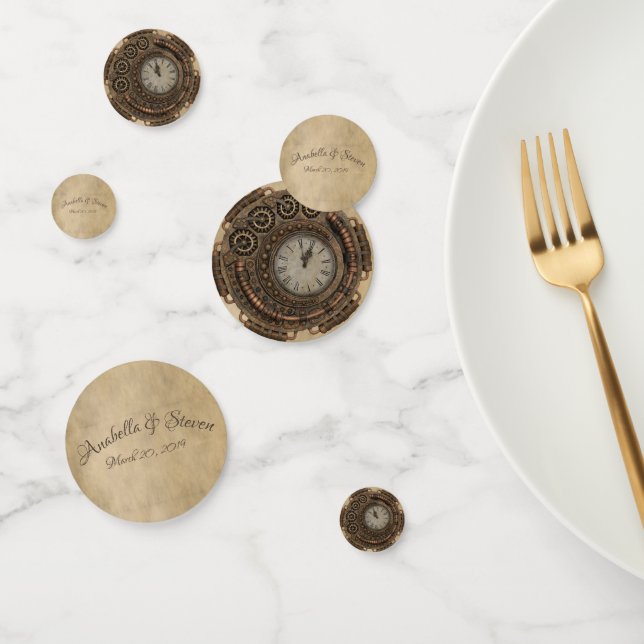 Wedding Steampunk Vintage Clock Industrial Confetti (Group)