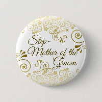 Wedding Stepmother of the Groom Gold Filigree