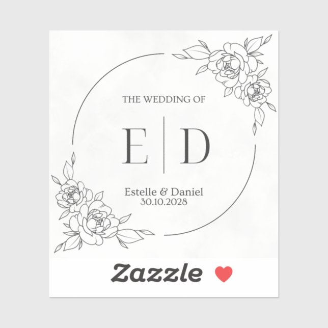 Wedding sticker (Sheet)