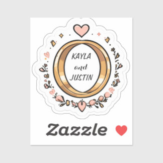 Wedding Sticker | Cute Romantic Vinyl Sticker
