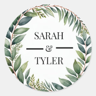 WEDDING STICKER EUCALYPTUS WREATH