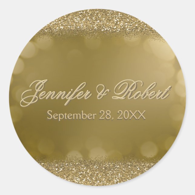 Wedding Sticker Gold (Front)