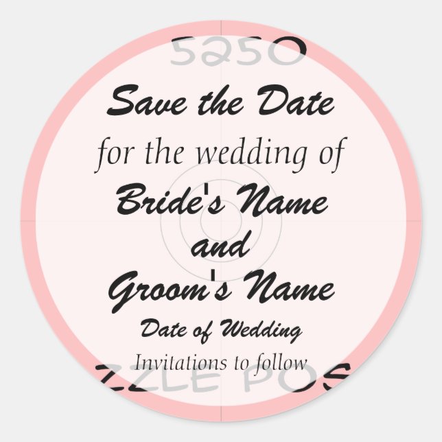 Wedding - Sticker - Round (Front)