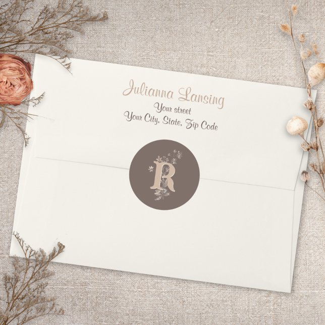 Wedding sticker Rustic Boho Neutral Wildflowers (Creator Uploaded)