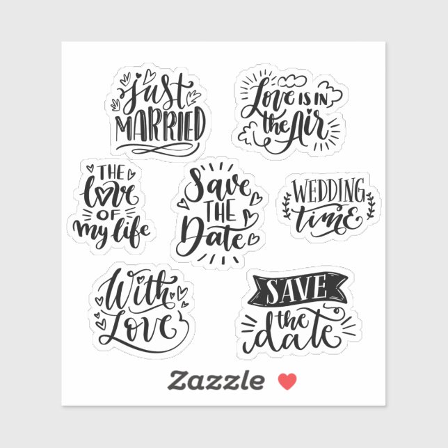 Wedding Stickers (Sheet)