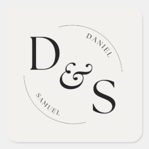 Wedding Stickers & Labels – Minimalist Elegant Per