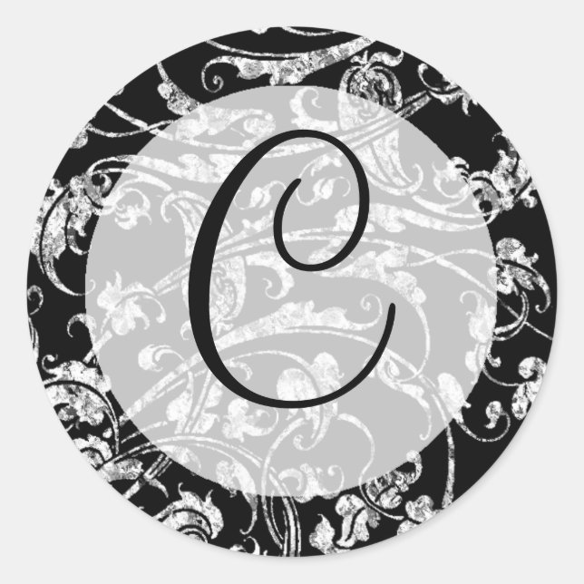 Wedding Stickers Monogram C (Front)