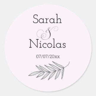 Wedding stickers personalized minimalist
