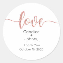 Wedding Stickers, Wedding Labels, Script, Love