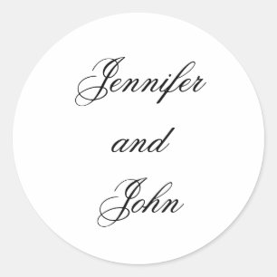 Wedding Stickers with Custom Names
