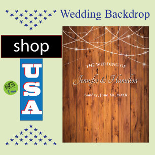 Wedding String Lights Old Barn Wood Rustic Country Hanging Tapestry