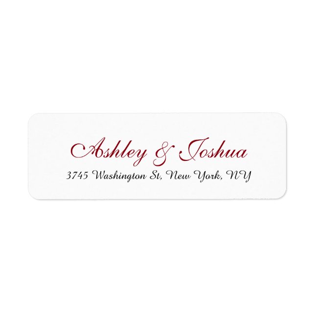 Wedding Stylish Chic Handwriting Red White Elegant (Front)