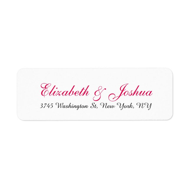 Wedding Stylish Handwriting Pink Red White Elegant (Front)