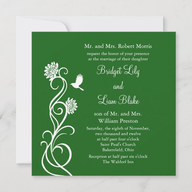 Wedding Succulents Wedding Invitation (Front)