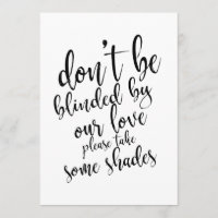 Wedding sunglasses favours affordable sign