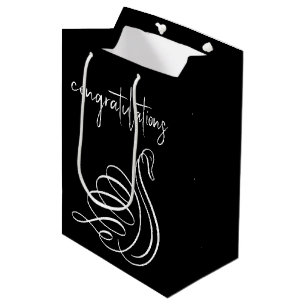 Wedding Swan Congratulations Medium Gift Bag