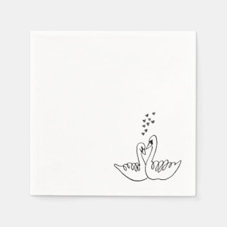 Wedding Swans Cocktail Napkin