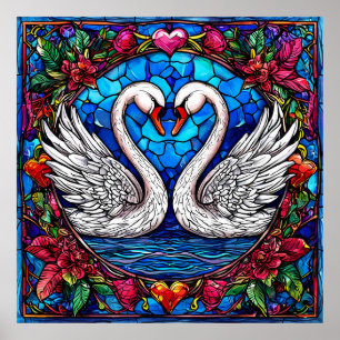 Wedding Swans Poster