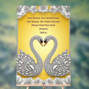 Wedding Swans Seating Chart Table Guide
