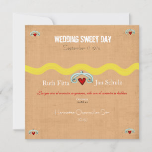 Wedding Sweet Heart Invitation