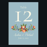 Wedding Table Card<br><div class="desc">Rosemaling design for your wedding table number card.</div>