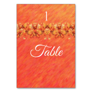 Wedding Table Card-Autumn Vibes- Table Number