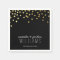 WEDDING TABLE DECOR cute confetti spots gold black