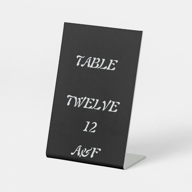 Wedding Table Decor Pedestal Sign (Front)