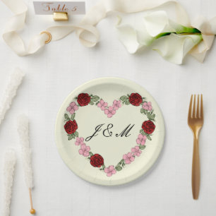 Wedding Table Decoration - Cardboard Plates