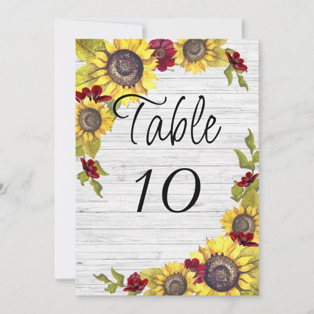 Wedding table number (Front)