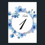 Wedding Table number | Blue Orchid<br><div class="desc">Delicate and modern design. 
 Simply and elegant.
 The delicate,  exotic and graceful orchid represents love,  luxury,  beauty and strength.</div>