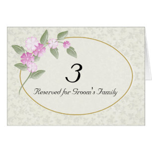 Wedding Table Number Card