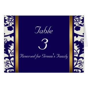 Wedding Table Number Card
