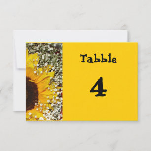 wedding Table number card Invitation