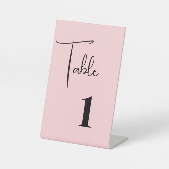 Wedding Table Number Card Pedestal Sign (Front)