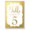 Wedding Table Number Cards Gold Foil Personalized