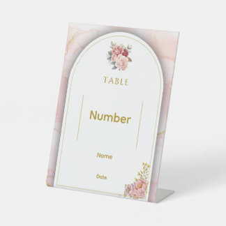 Wedding Table Number Pedestal Sign