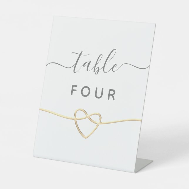 Wedding Table Number Pedestal Sign (Front)