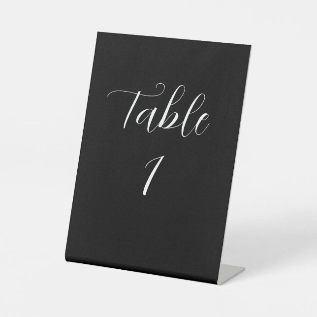 Wedding Table Number Pedestal Sign (Front)