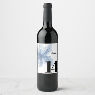 Wedding Table Number Wine Label