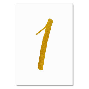 Wedding Table Numbers (Faux Gold Foil)  1