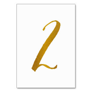 Wedding Table Numbers (Faux Gold Foil) 2
