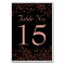 Wedding Table Numbers | Rose Gold Confetti Dots