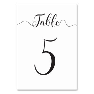 Wedding Table Numbers Table 5