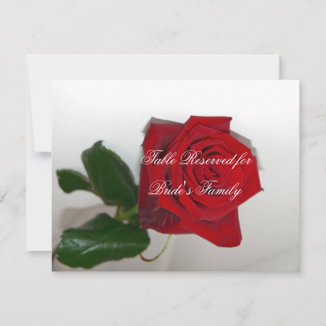 Wedding Table Place Cards (Front)