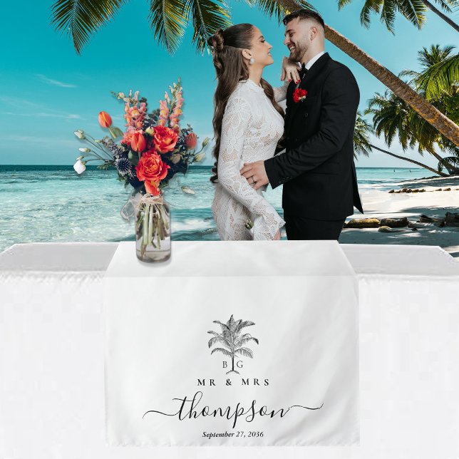 Wedding Table Runner Custom Tropical Palm Tree  Tapestry (Wedding Table Runner Custom Tropical Palm Tree Tapestry)