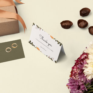 Wedding Table Thank You Card