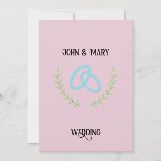Wedding Tag  announcement  (Front)