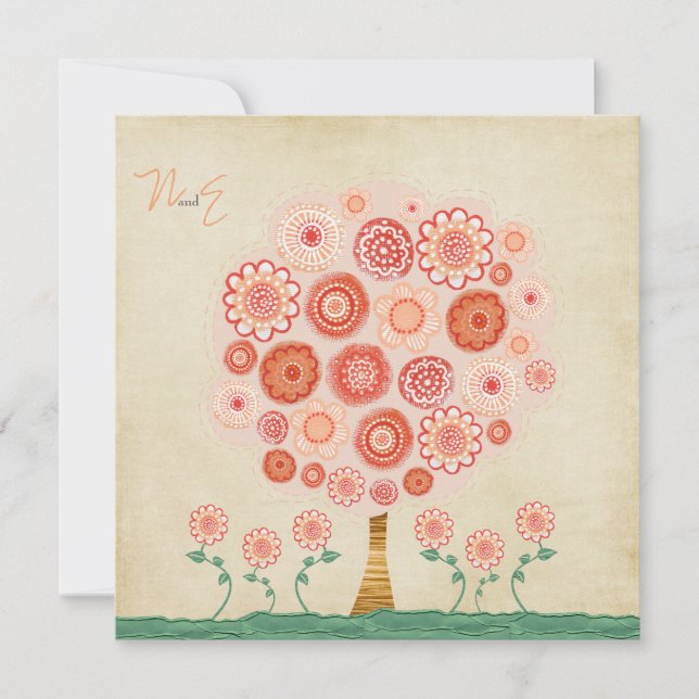 Wedding Tangerine Dream Personalized Invitation (Front)